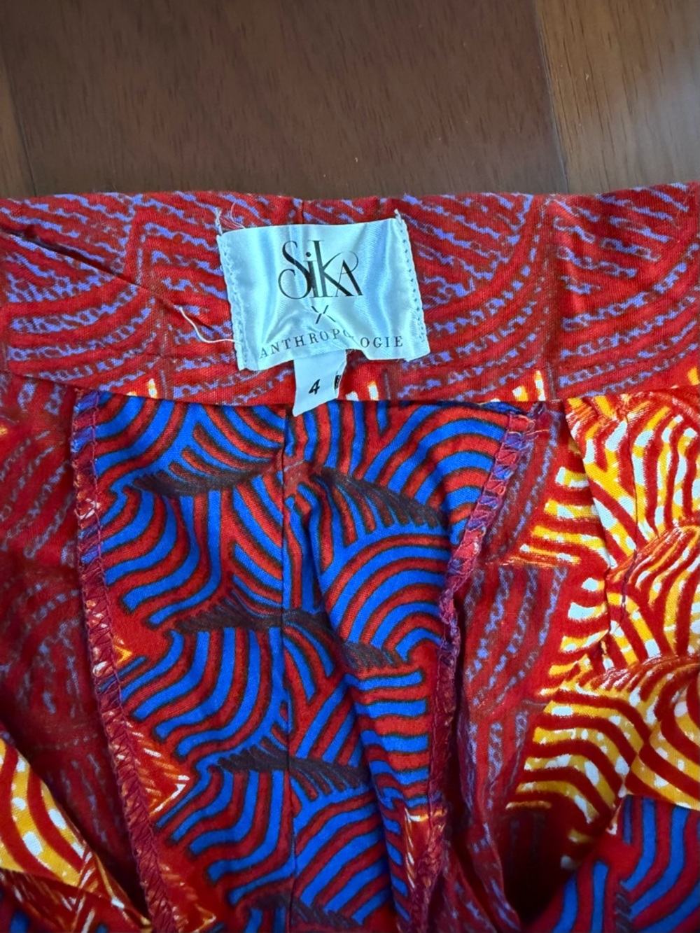 Sika x Anthropologie Colorful Cotton Pants Size 4 - Picture 2 of 3